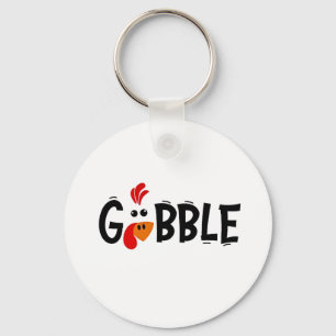 Chaveiro Gobble Engraçado Banquete de Ação de Graças à Turq
