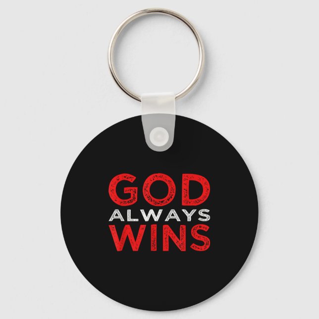 Chaveiro God Always Wins Religious  (Frente)