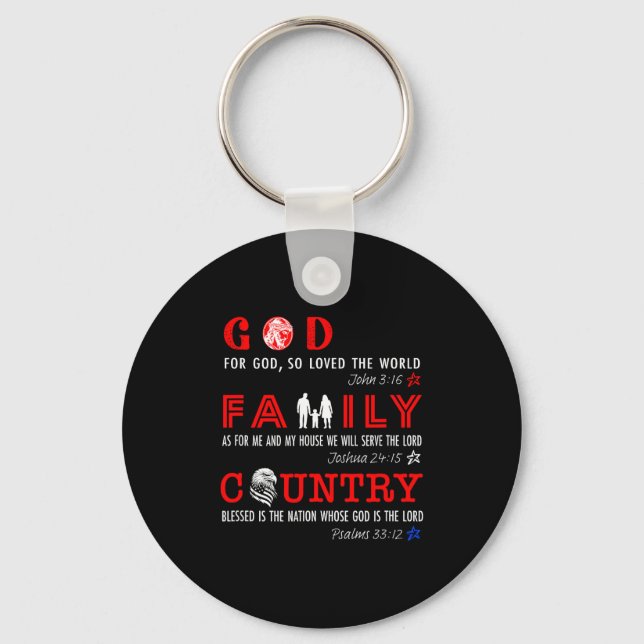 Chaveiro God Family Country  (Frente)