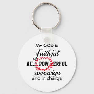 Chaveiro GOD IS FAITHFUL Christian