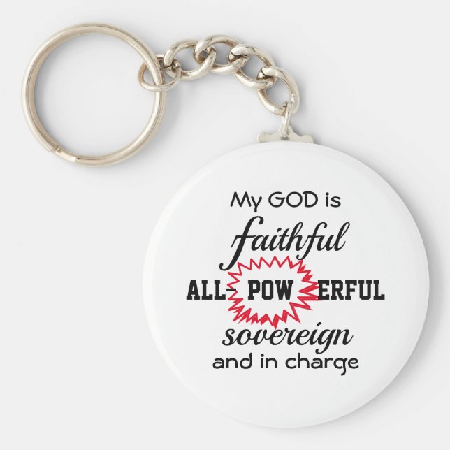 Chaveiro GOD IS FAITHFUL Christian (Frente)