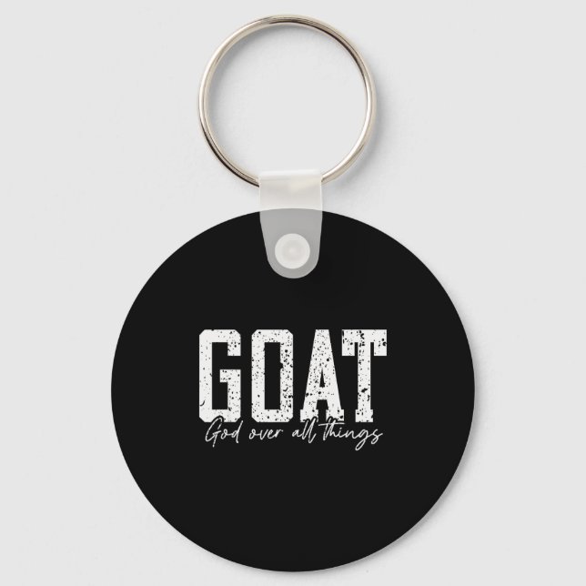 Chaveiro God Over All Things Jesus Goat Cool Inspirational  (Frente)