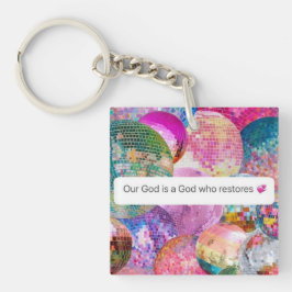 Chaveiro God Restores Christian Faith Disco Ball