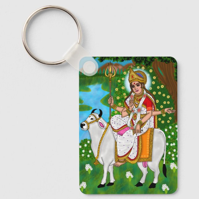 Chaveiro Goddess Mahagauri Keychain (Frente)