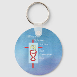 Chaveiro Godson, Primeira Comunhão, Azul