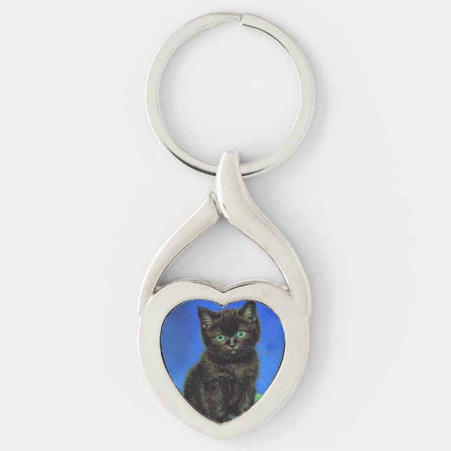 Chaveiro Gogh Style Black Kitten (Frente)