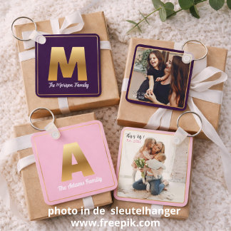 Chaveiro Gold Alfabet Letter Button sleutelhanger