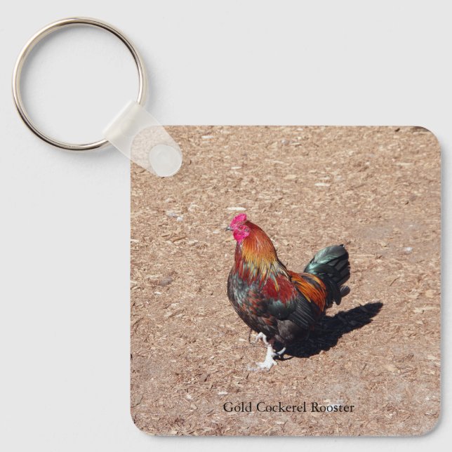 Chaveiro Gold Cockerel Rooster key chain (Frente)