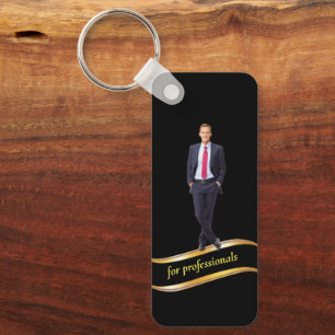 Chaveiro Gold eleganteHomem de negócios personalizado promo