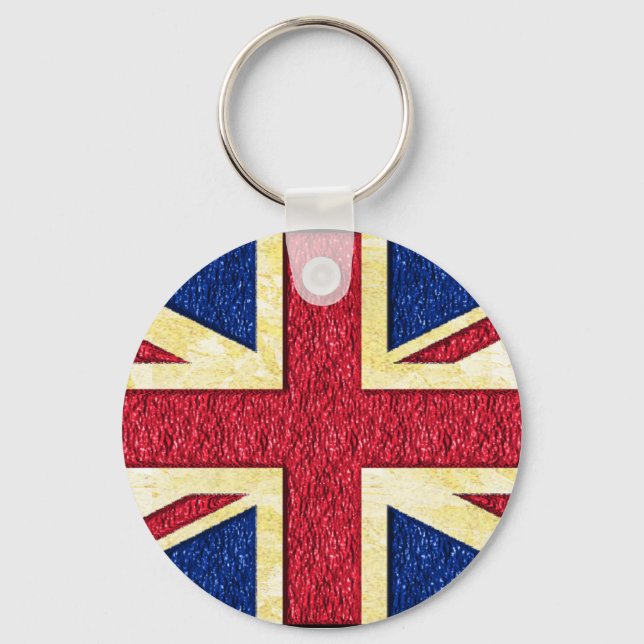 Chaveiro Gold uk flag - Key Chain (Frente)