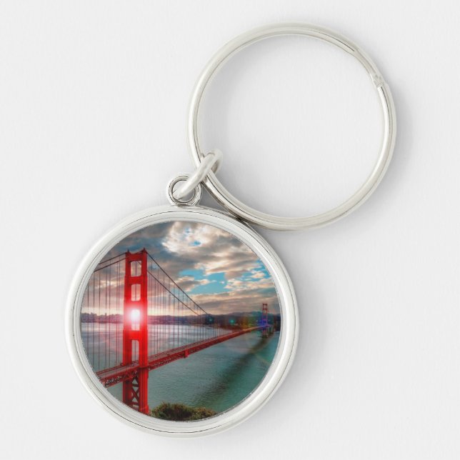 Chaveiro Golden gate bridge com o Sun que brilha (Frente)