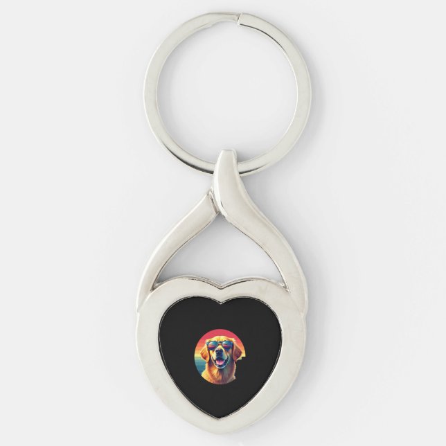 Chaveiro Golden Retriever for Kids Boys Girls Sunglasses Pe (Frente)