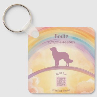 Chaveiro Golden Retriever Memorial Keychain Rainbow Bridge