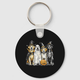 Chaveiro Golden Retriever Vestido Como Fantasma Funny Hallo