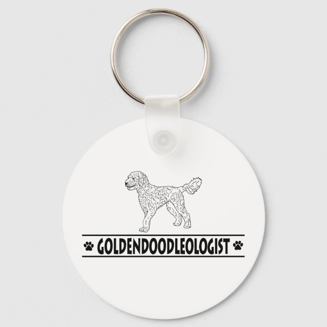 Chaveiro Goldendoodle Humoroso (Frente)