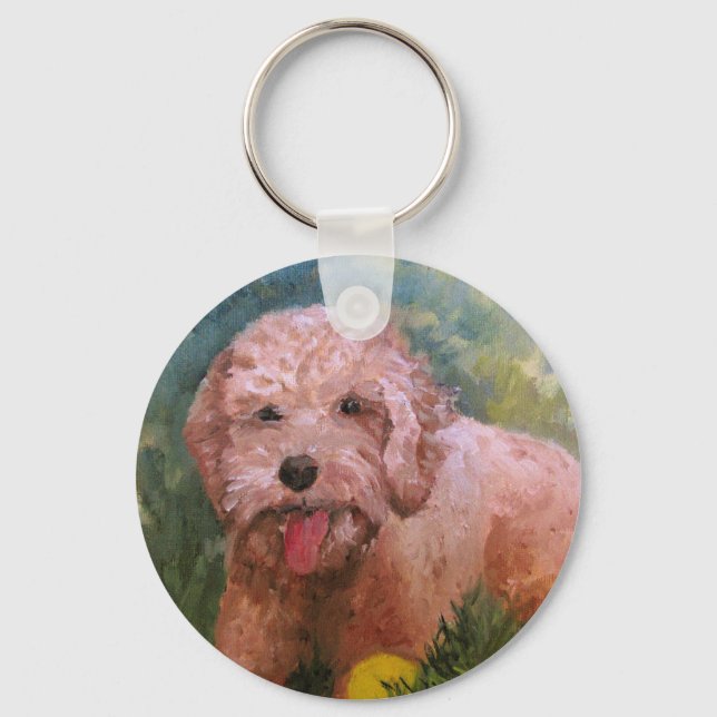 Chaveiro Goldendoodle/ Labradoodle.Key Chain (Frente)