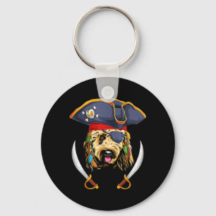 Chaveiro Goldendoodle Pirata Divertido Halloween Groodle Ca