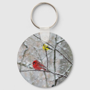 Chaveiro Goldfinch e cardeal
