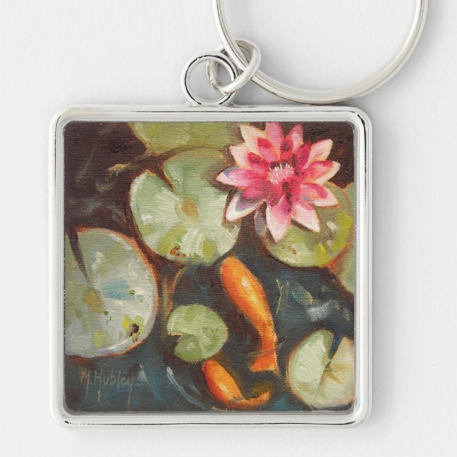 Chaveiro Goldfish Koi Pond Water Lily (Frente)