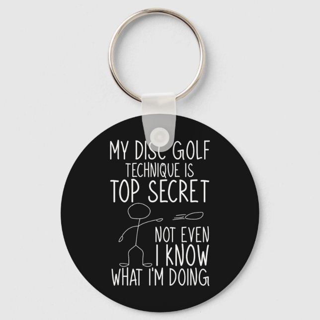 Chaveiro Goleiro de Disco Técnica de Golfe de Disco Engraça (Frente)