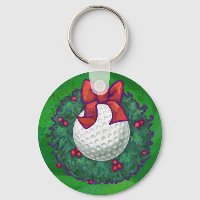 Chaveiro Golf Ball Wreath na Terra Verde (Frente)