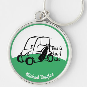 Chaveiro Golf Cart, This is How I Roll Personalized Golf