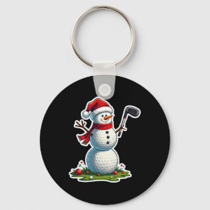 Chaveiro Golf de Natal Boneco de Neve Chapéu do Papai Noel