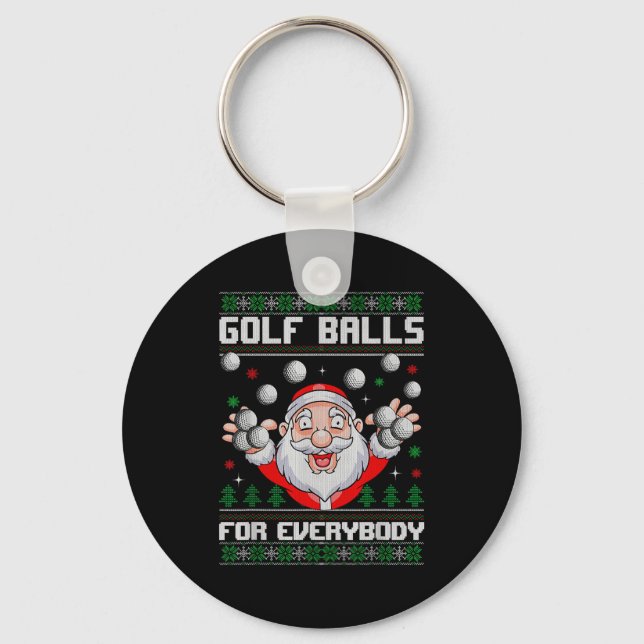 Chaveiro Golf For Everybody Santa Ugly Christmas Golfing  (Frente)