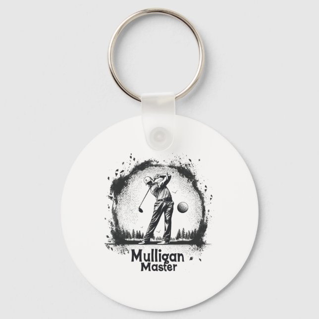 Chaveiro Golf Mulligan Master Graphic Camisetas Para Homens (Frente)