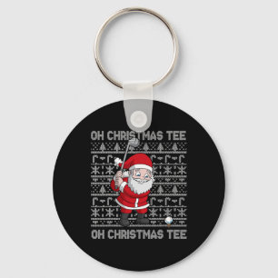 Chaveiro Golf Oh Natal Tee Papai Noel Golfista Jogando Golf