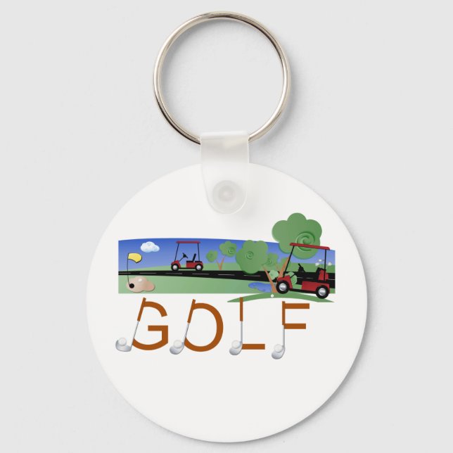 Chaveiro Golfe com Camisetas e presentes de golfe (Frente)
