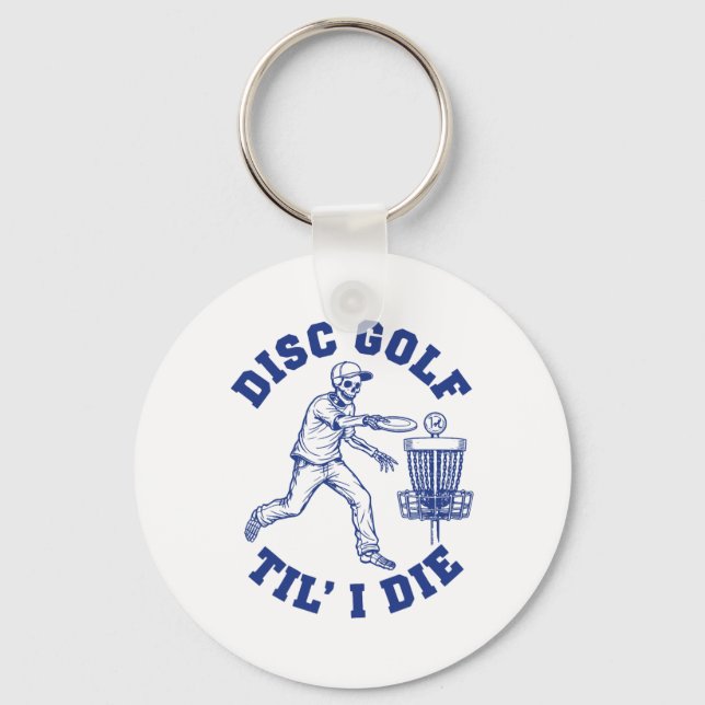 Chaveiro Golfe de Disco Até Morrer Engraçado  (Frente)