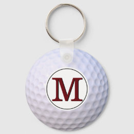 Chaveiro Golfe Do Monograma Da Bola De Golfe Nos Verdes