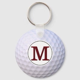 Chaveiro Golfe Do Monograma Da Bola De Golfe Nos Verdes