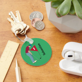 Chaveiro Golfe Verde redondo pensado