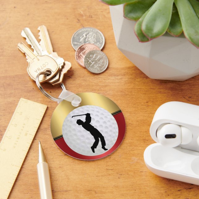 Chaveiro Golfing Sport ball and golfer Elegant background (Mesa)