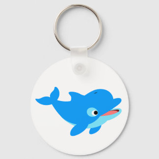 Chaveiro Golfinho de Cartoon Curioso