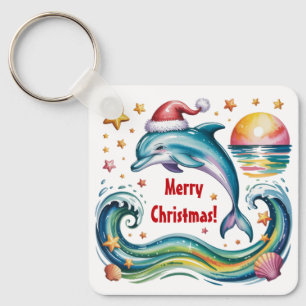 Chaveiro Golfinho de Natal no Paraíso Tropical
