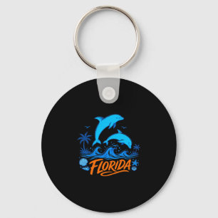 Chaveiro Golfinho homens florida design de ondas do oceano 