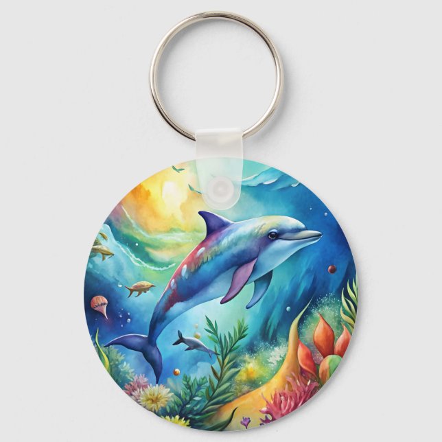 Chaveiro Golfinho Pintado (Frente)