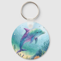 golfinho pintado à aquarela