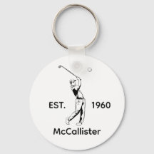 Golfista e nome personalizado e ano