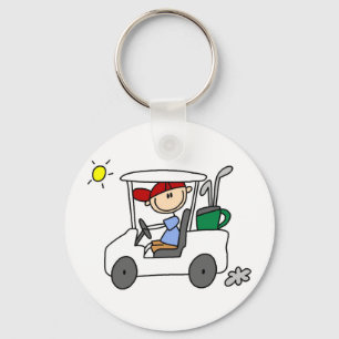 Chaveiro Golfista em Carrinho de Golfe