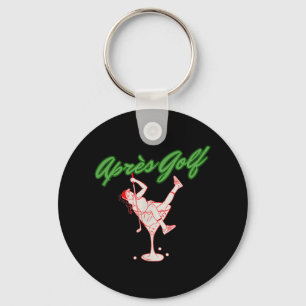 Chaveiro Golfista Engraçado Apres Golfe Retro Rapariga Golf