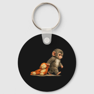 Chaveiro Golpe de Macaco Bebê Macaco Pequeno Golpe Grande F