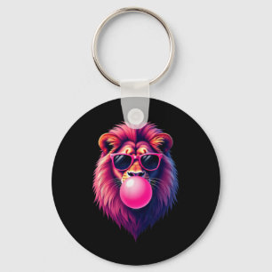 Chaveiro Goma-Bolha Lion Rosa Piscando