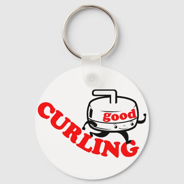 Chaveiro [ GOOD CURLING ] Retro "Stone Guy" Gifts by SKO (Frente)