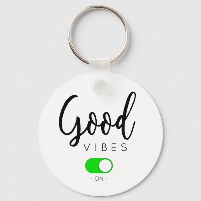 Chaveiro Good vibes on (Frente)