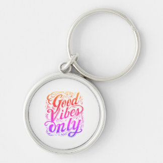Chaveiro Good Vibes Only Script keychains and lanyards