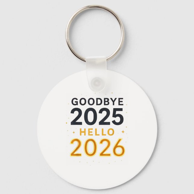 Chaveiro Goodbye 2025 — Hello 2026 _ Bold Modern Contrast  (Frente)